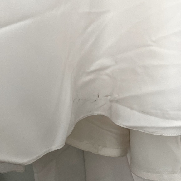 1970s vintage wedding gown long sleeve lace XS white cream ivory silk - Picture 11 of 14